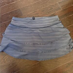 Athleta Swagger tiered Navy dot Stripe Skirt